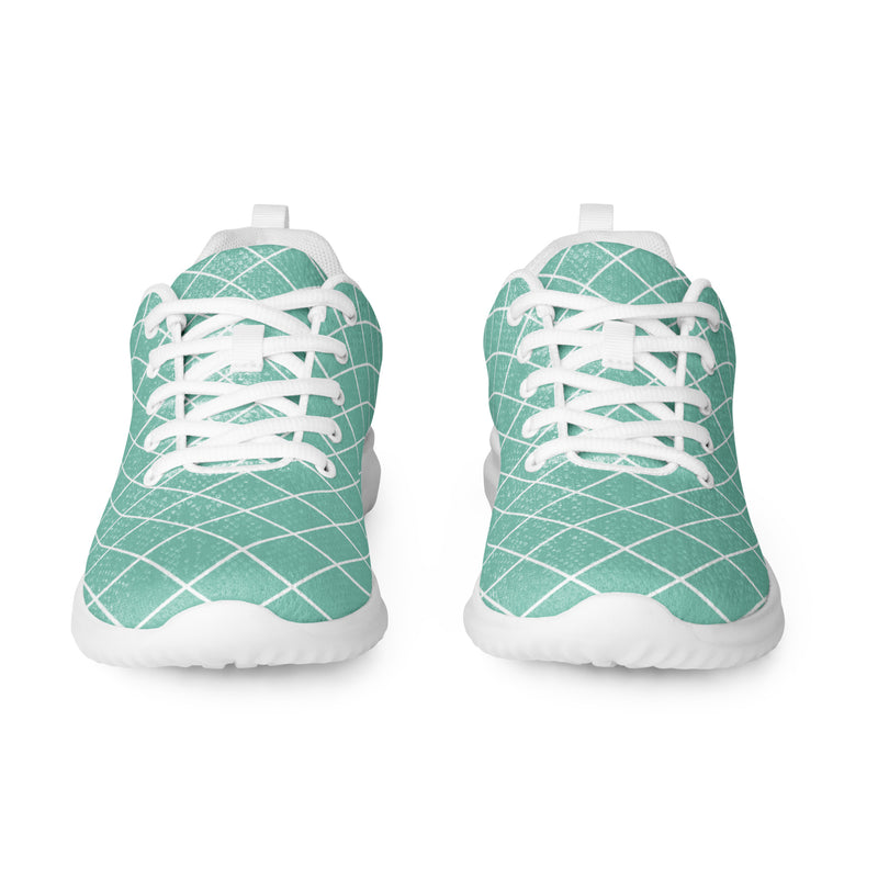 Mint Lattice Athletic #116 - Front View | HA!LO Canvas Sneakers