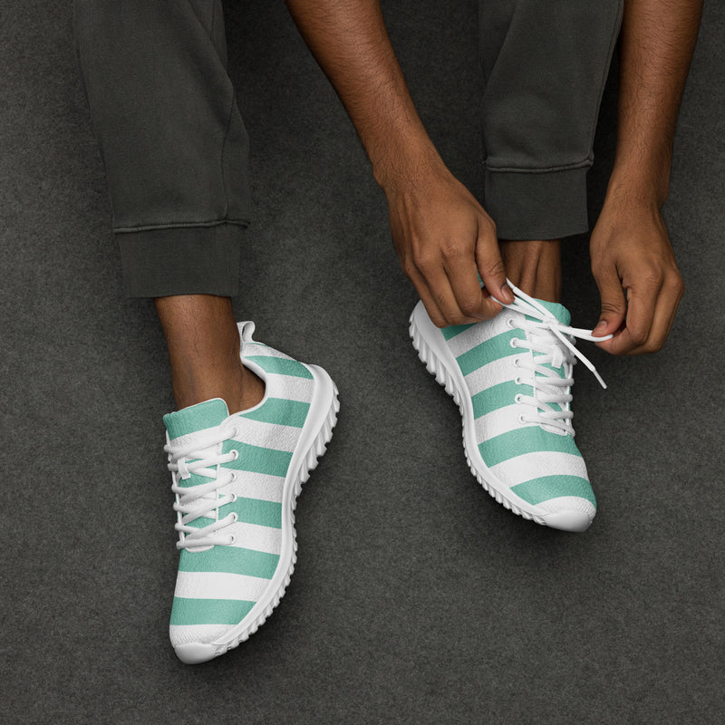Mint Wide Stripe Athletic #117 - Opposite Side | HA!LO Canvas Sneakers