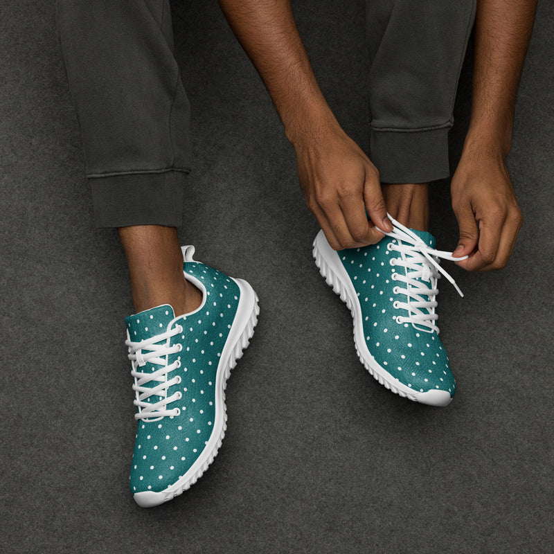 Teal Dot Athletic #120 - Opposite Side | HA!LO Canvas Sneakers