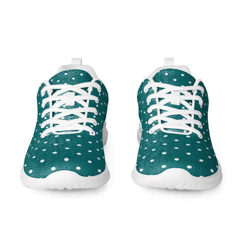 Teal Dot Athletic #120 - Front View | HA!LO Canvas Sneakers