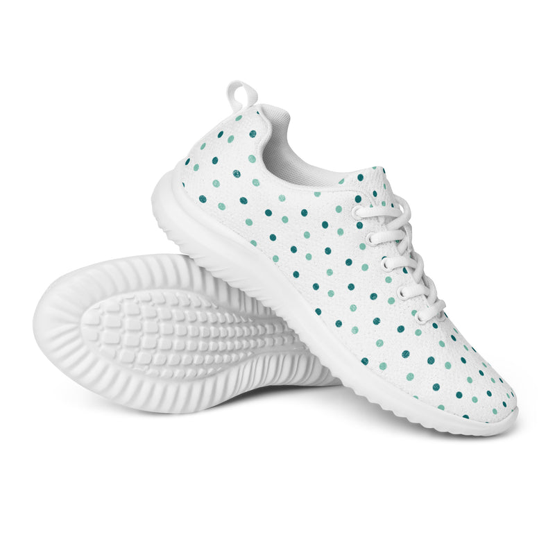Mint Polka Dot Athletic #121 - Canvas High Top Sneakers | HA!LO