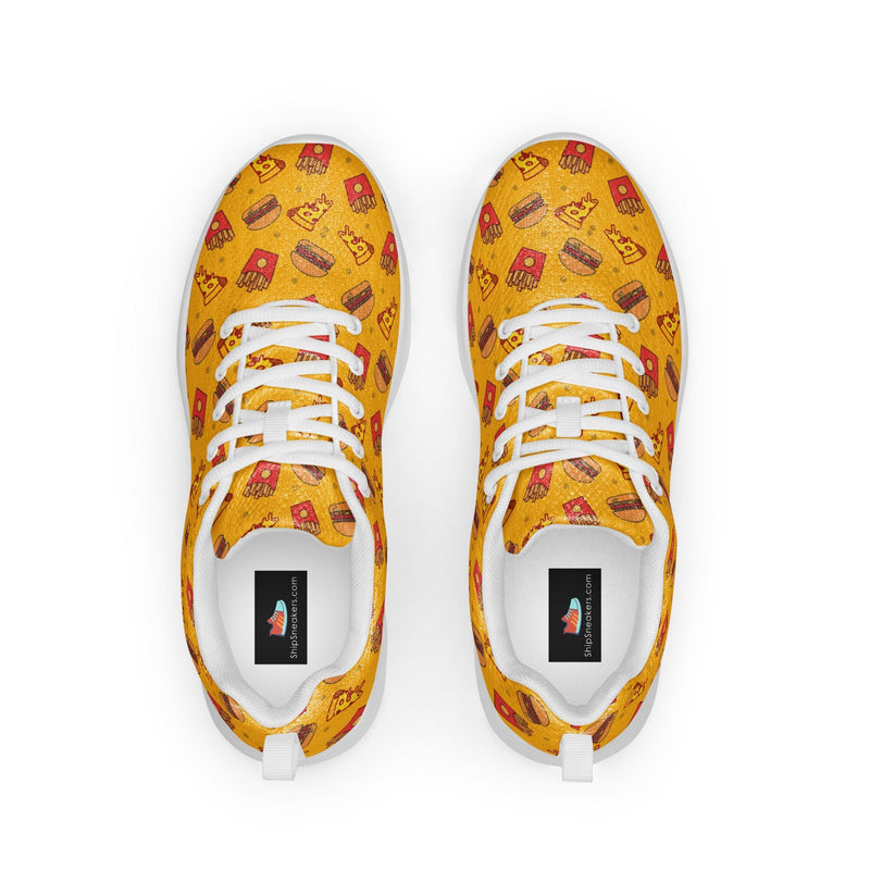 Fast Food Yellow Athletic #129 - Back View | HA!LO Canvas Sneakers