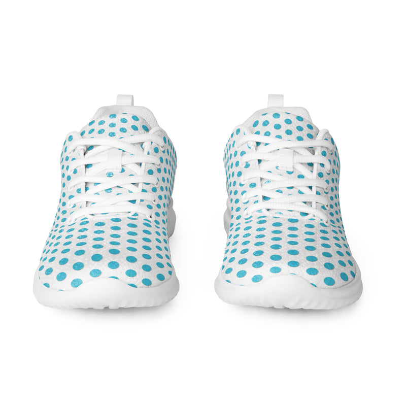 Baby Blue Dot Athletic #133 - Front View | HA!LO Canvas Sneakers