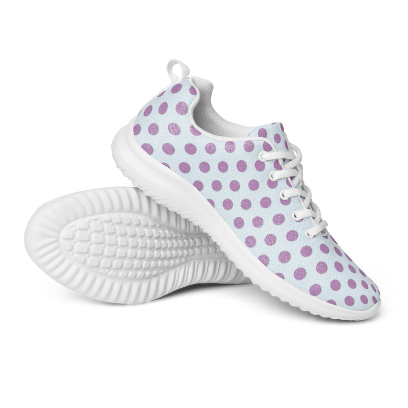 Lavender Dot Large Athletic #135 - Canvas High Top Sneakers | HA!LO