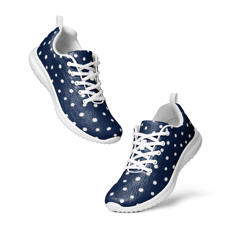 Navy Dot Large Athletic #143 - Top Down View | HA!LO Canvas Sneakers