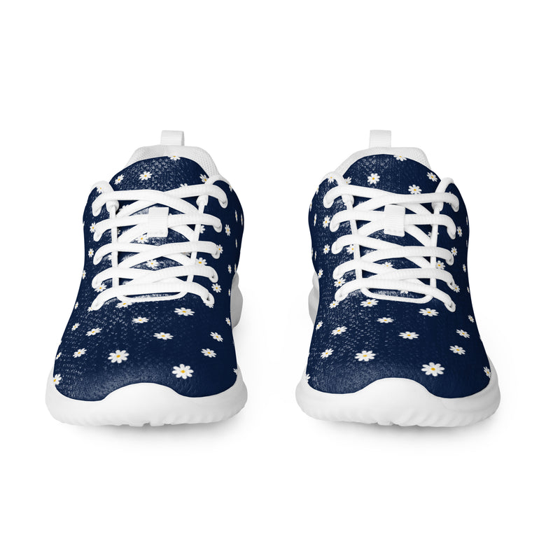 Navy Dot Large Athletic #143 - Front View | HA!LO Canvas Sneakers