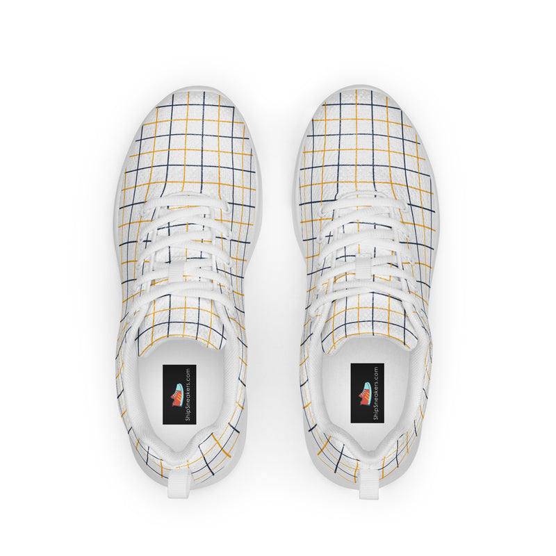 Pale Plaid Athletic #146 - Back View | HA!LO Canvas Sneakers