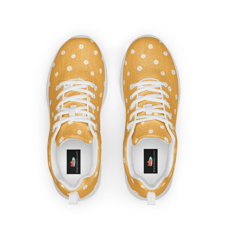 Yellow Polka Dot Athletic #148 - Back View | HA!LO Canvas Sneakers
