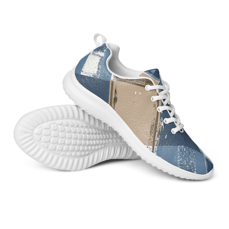 Blue Denim Patch Athletic #152 - Canvas High Top Sneakers | HA!LO