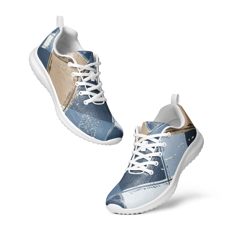 Blue Denim Patch Athletic #152 - Top Down View | HA!LO Canvas Sneakers