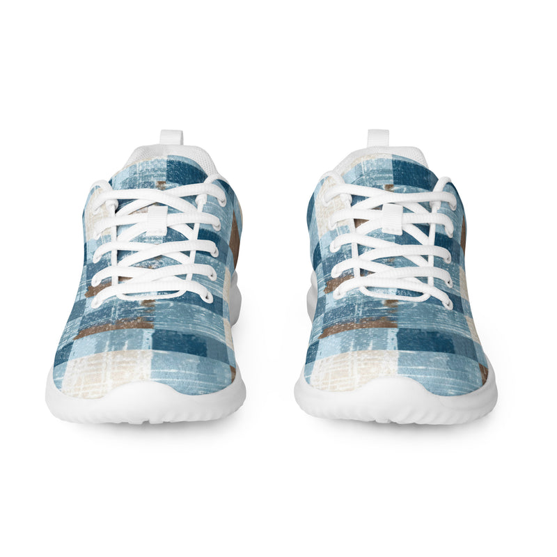 Sky Blue Block Athletic #153 - Front View | HA!LO Canvas Sneakers