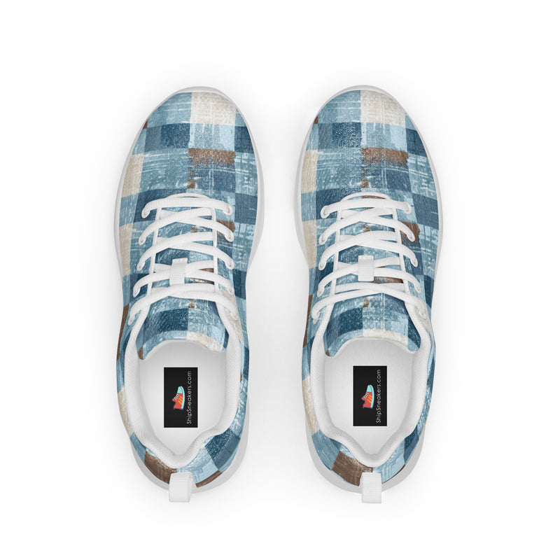 Sky Blue Block Athletic #153 - Back View | HA!LO Canvas Sneakers