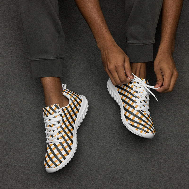 Mustard Buffalo Check Athletic #157 - Opposite Side | HA!LO Canvas Sneakers