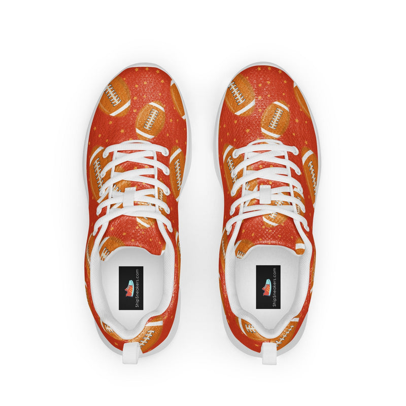 Football Orange Athletic #161 - Back View | HA!LO Canvas Sneakers