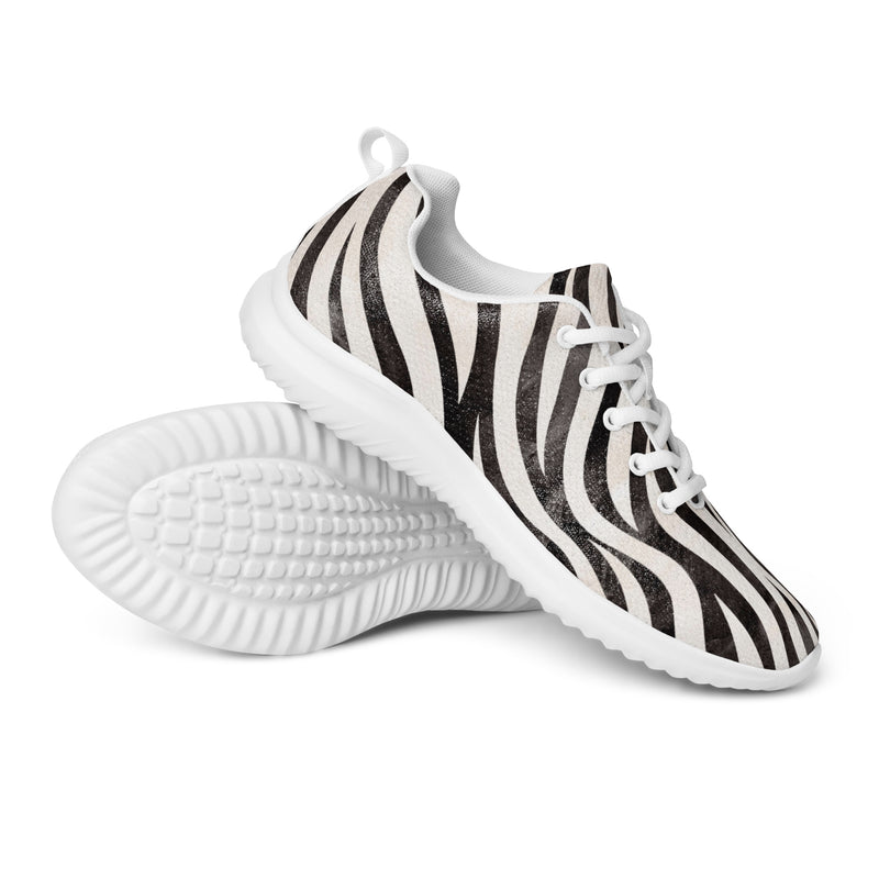 Zebra Stripe Athletic #170 - Canvas High Top Sneakers | HA!LO