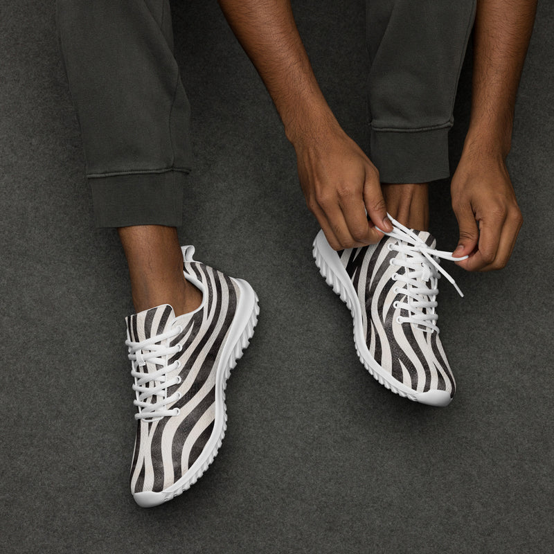 Zebra Stripe Athletic #170 - Opposite Side | HA!LO Canvas Sneakers