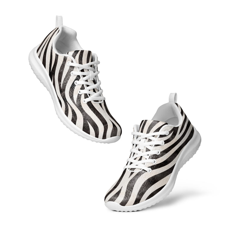 Zebra Stripe Athletic #170 - Top Down View | HA!LO Canvas Sneakers