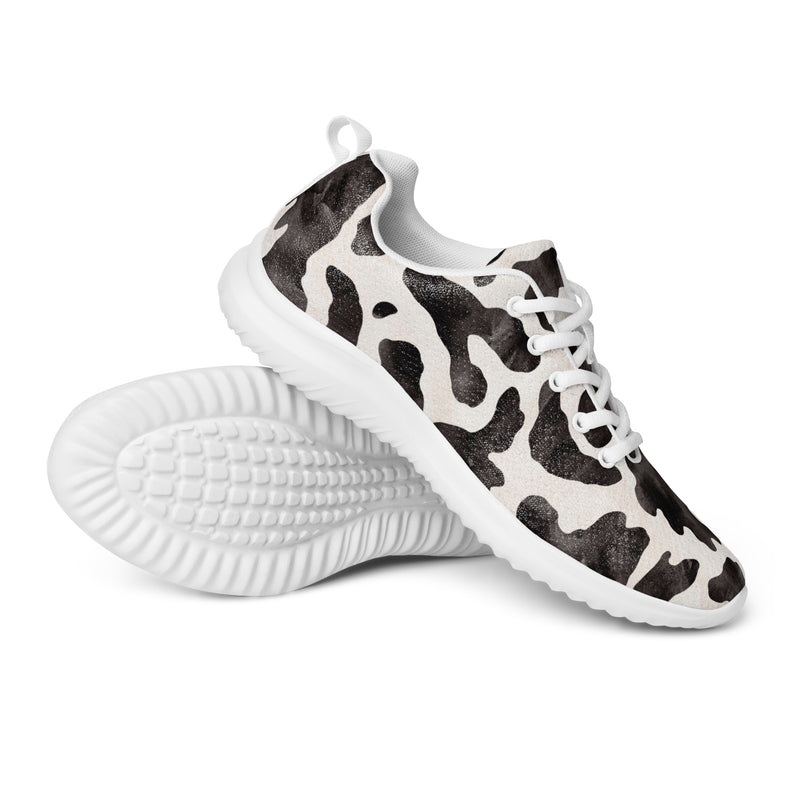 Cow Print Athletic #175 - Canvas High Top Sneakers | HA!LO