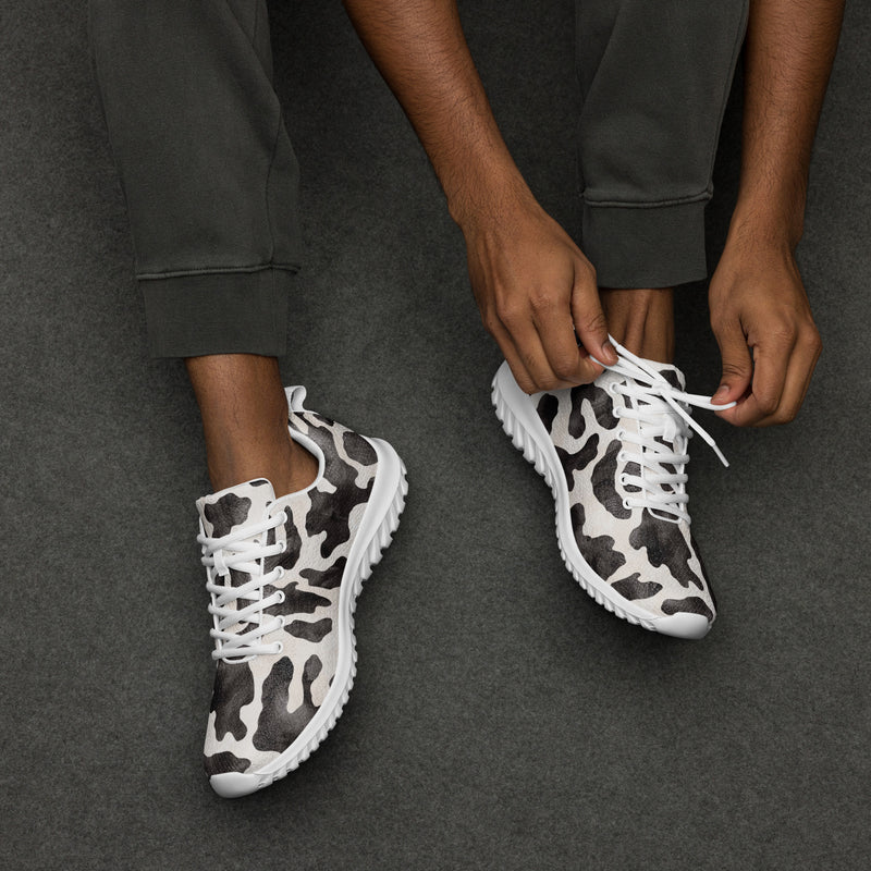 Cow Print Athletic #175 - Opposite Side | HA!LO Canvas Sneakers
