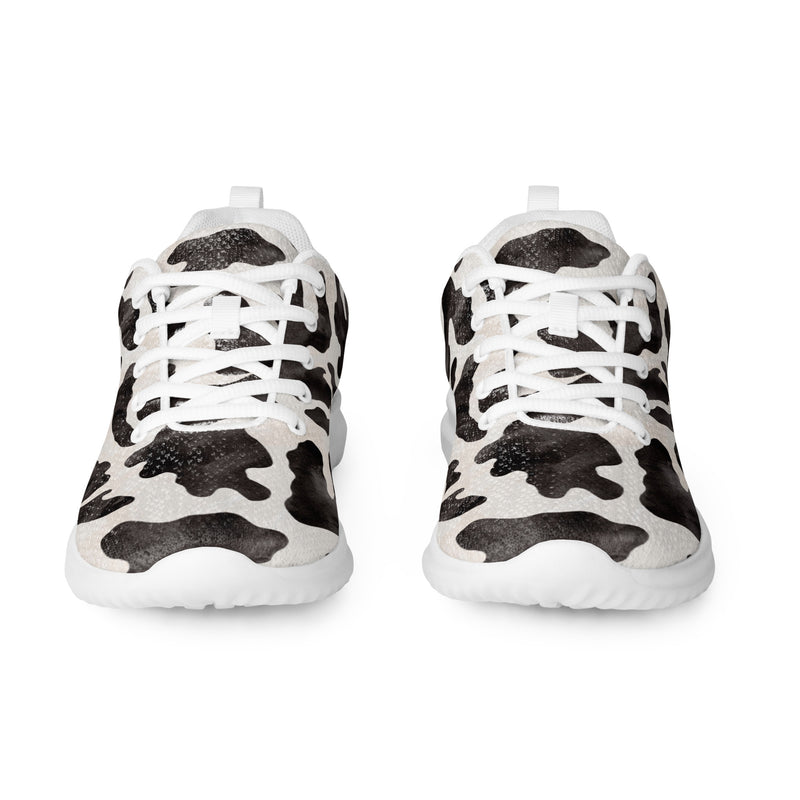 Cow Print Athletic #175 - Front View | HA!LO Canvas Sneakers