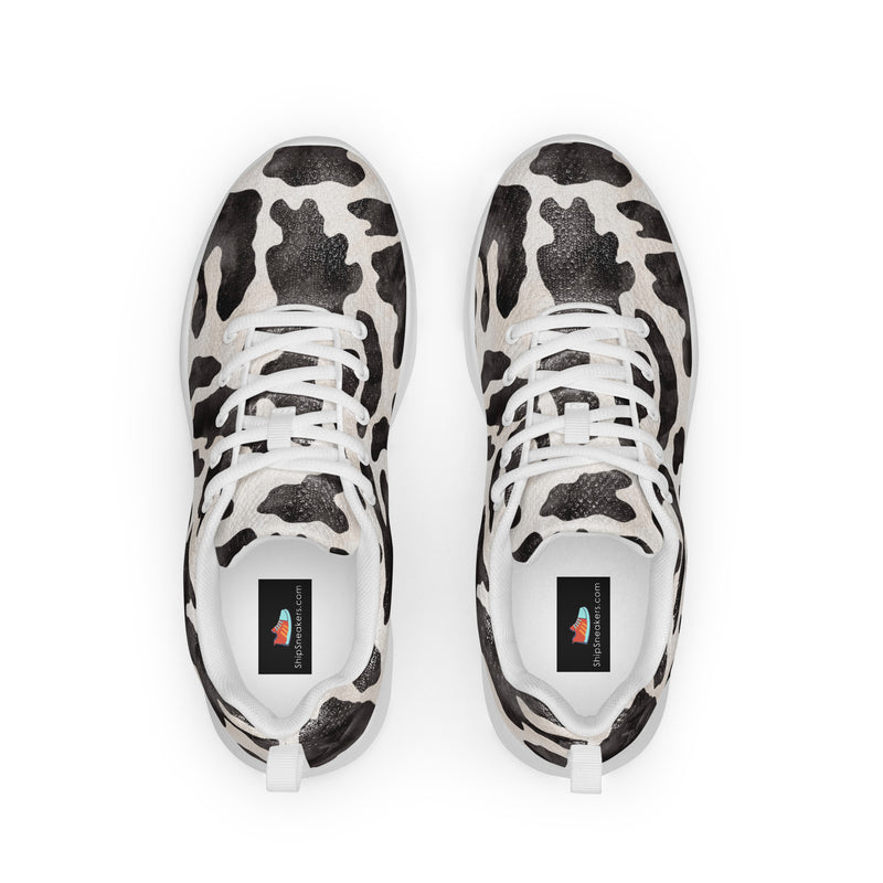 Cow Print Athletic #175 - Back View | HA!LO Canvas Sneakers