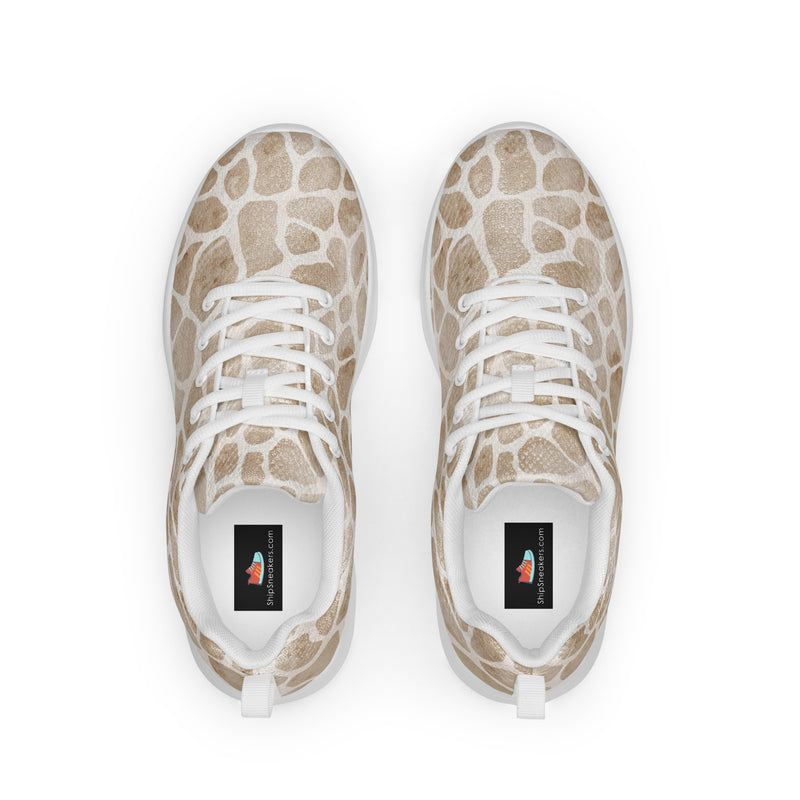 Giraffe Tan Athletic #176 - Back View | HA!LO Canvas Sneakers