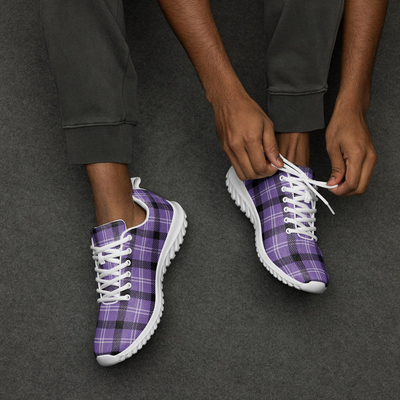 Violet Plaid Athletic #185 - Opposite Side | HA!LO Canvas Sneakers