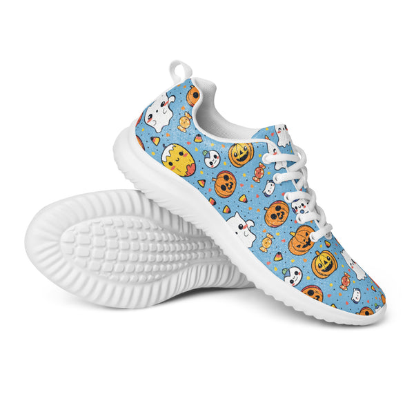 HA!LO Blue Emoji Paw — Men's Canvas Athletic Sneaker