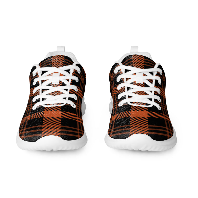 Autumn Tartan Athletic #193 - Front View | HA!LO Canvas Sneakers