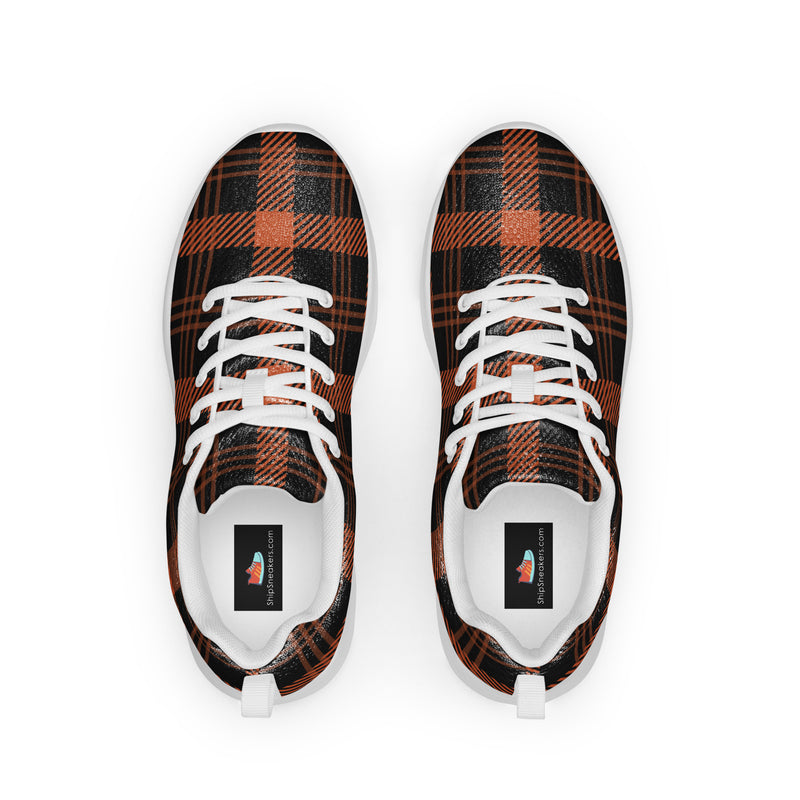 Autumn Tartan Athletic #193 - Back View | HA!LO Canvas Sneakers