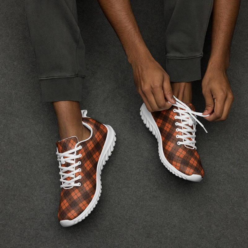 Rust Plaid Athletic #196 - Opposite Side | HA!LO Canvas Sneakers