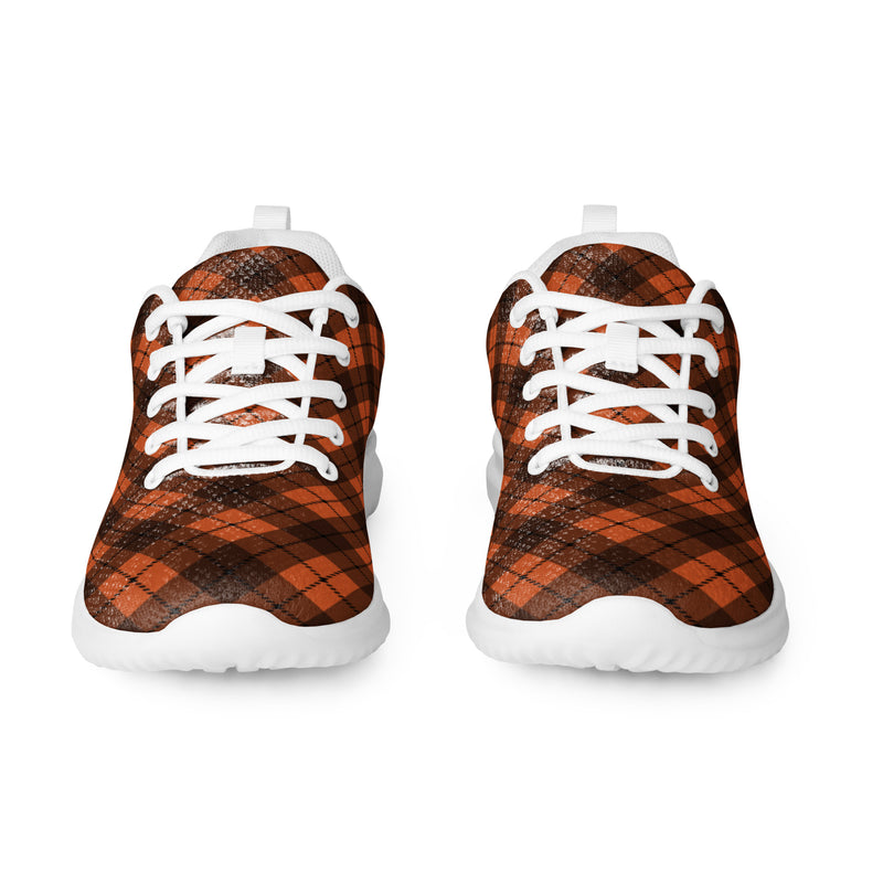 Rust Plaid Athletic #196 - Front View | HA!LO Canvas Sneakers