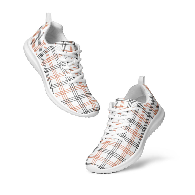 Brown Plaid Athletic #200 - Top Down View | HA!LO Canvas Sneakers