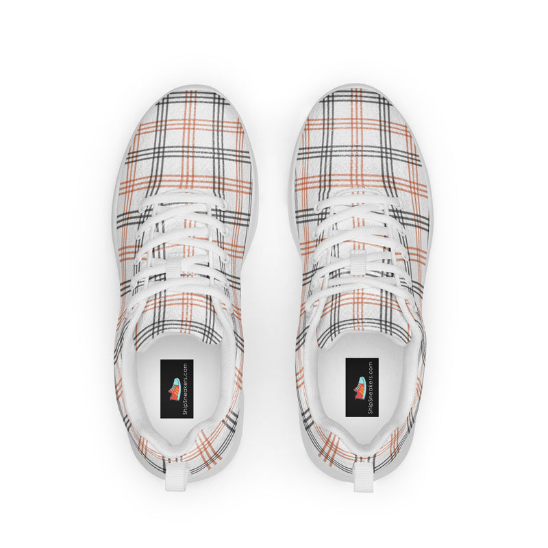 Brown Plaid Athletic #200 - Back View | HA!LO Canvas Sneakers