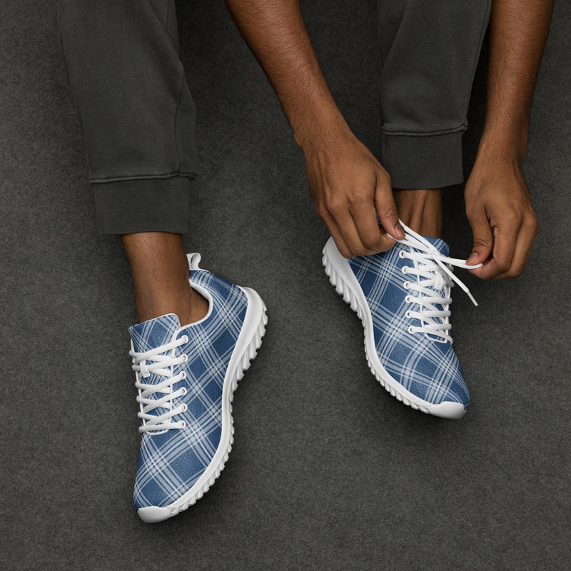 Blue Check Athletic #207 - Opposite Side | HA!LO Canvas Sneakers