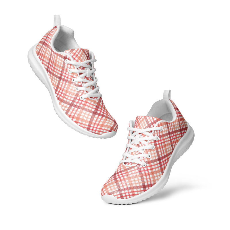 Rose Grid Athletic #220 - Top Down View | HA!LO Canvas Sneakers