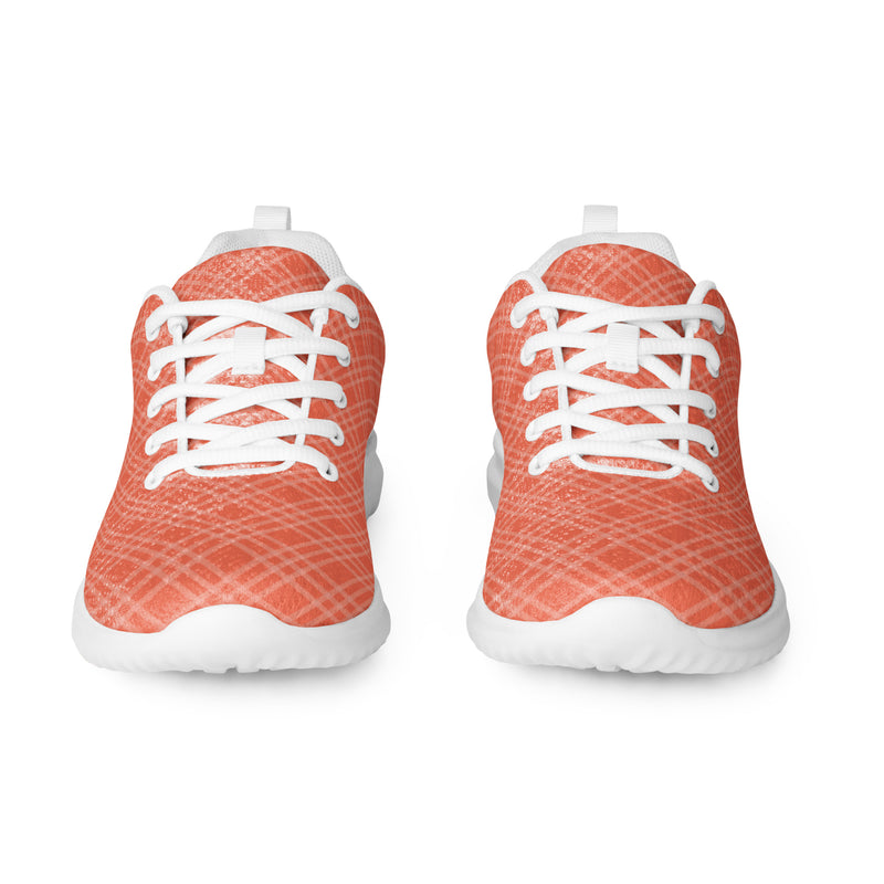 Orange Plaid Athletic #221 - Front View | HA!LO Canvas Sneakers