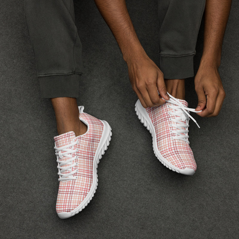 Salmon Plaid Athletic #224 - Opposite Side | HA!LO Canvas Sneakers