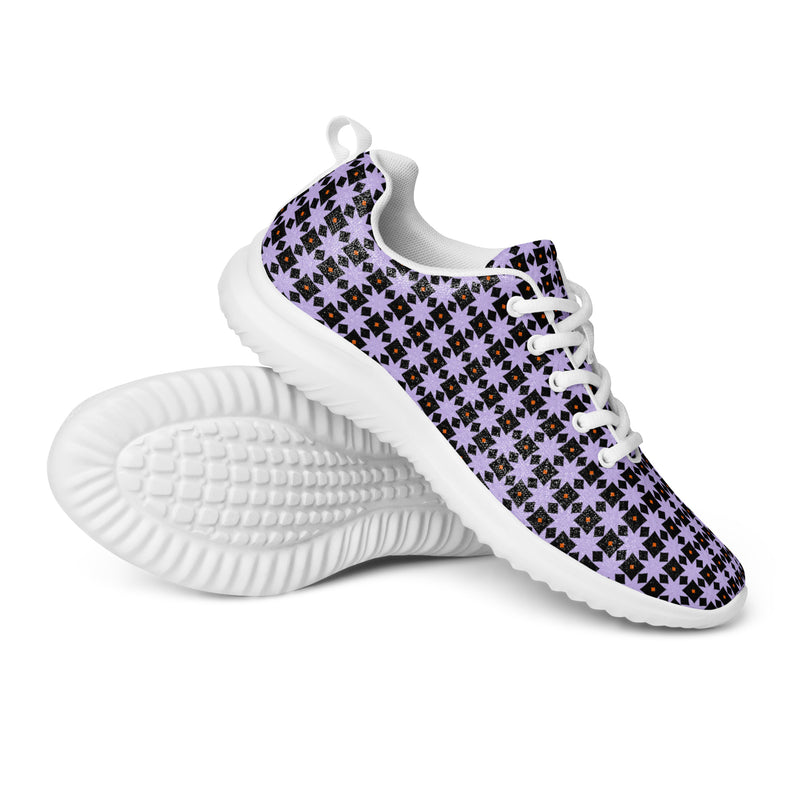 Purple Houndstooth Athletic #237 - Canvas High Top Sneakers | HA!LO