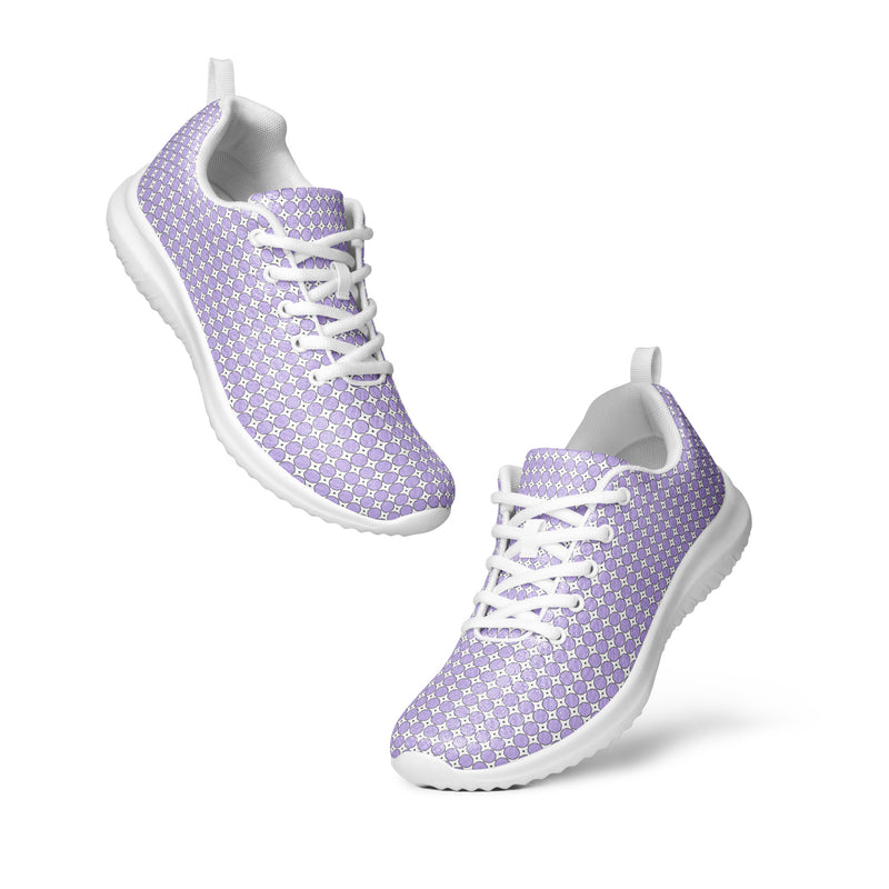 Lavender Dot Athletic #238 - Top Down View | HA!LO Canvas Sneakers