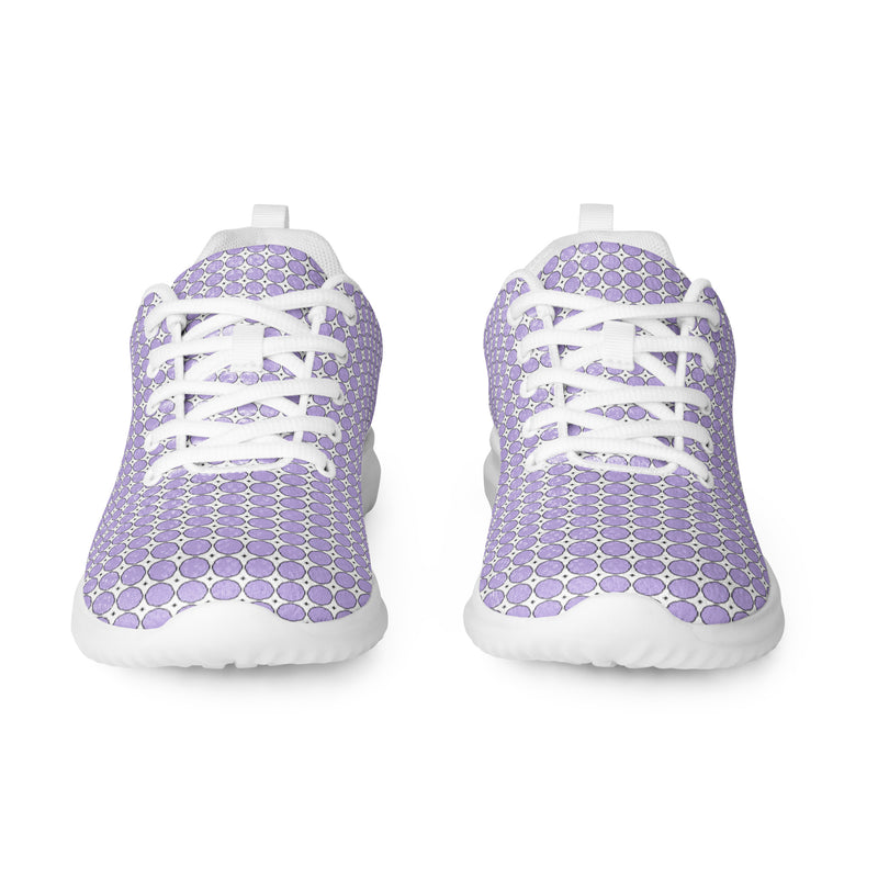 Lavender Dot Athletic #238 - Front View | HA!LO Canvas Sneakers