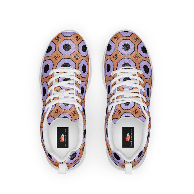 Purple Circle Athletic #241 - Back View | HA!LO Canvas Sneakers
