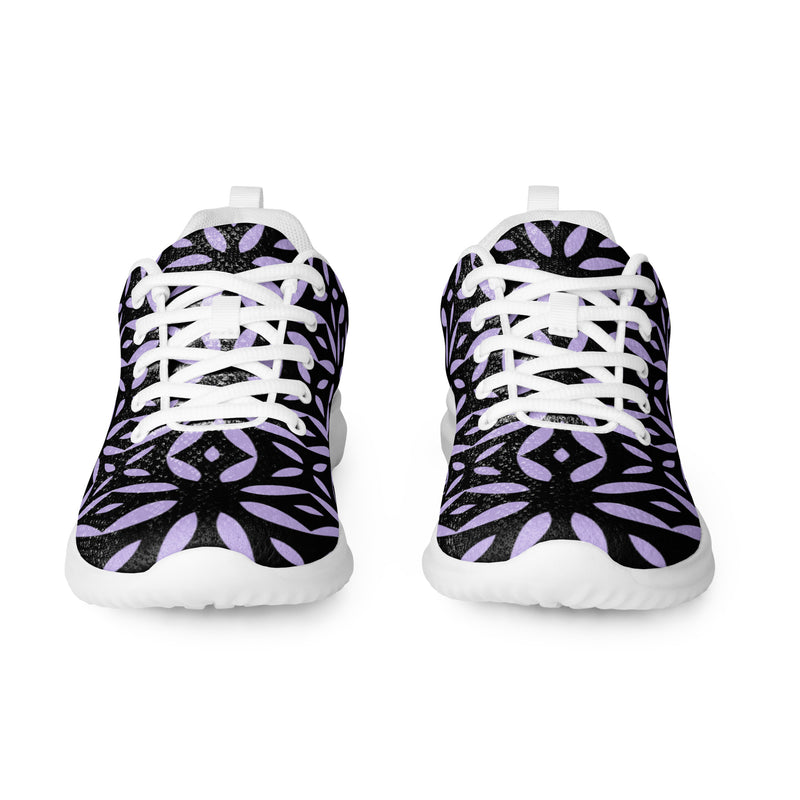Navy Flower Athletic #243 - Front View | HA!LO Canvas Sneakers