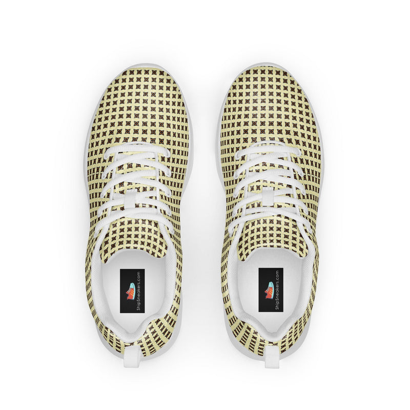 Cream Dot Athletic #255 - Back View | HA!LO Canvas Sneakers