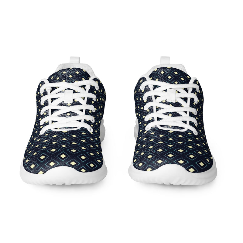Navy Polka Dot Athletic #256 - Front View | HA!LO Canvas Sneakers