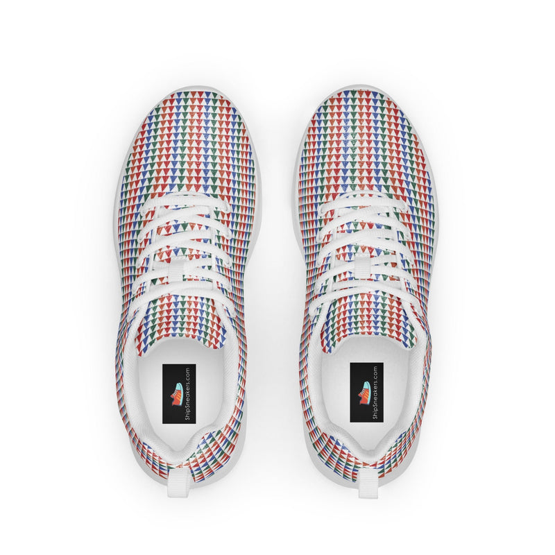 Rainbow Stripe Thin Athletic #260 - Back View | HA!LO Canvas Sneakers
