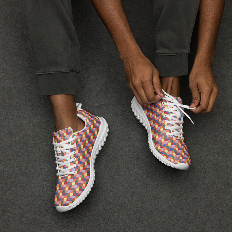 Orange Chevron Athletic #262 - Opposite Side | HA!LO Canvas Sneakers