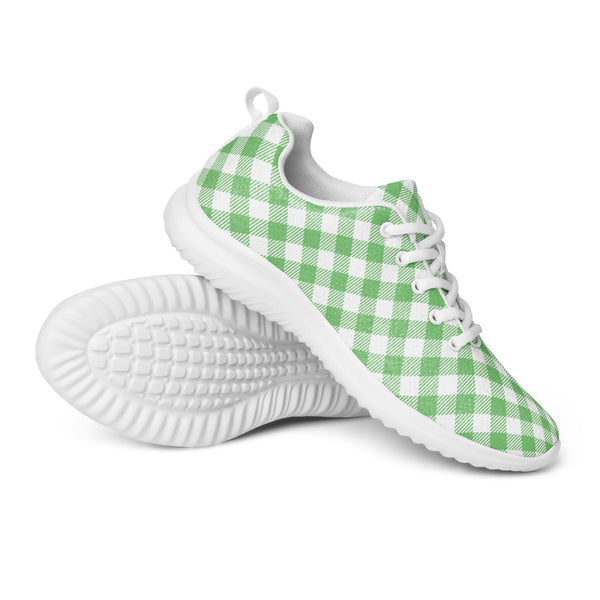 HA!LO Green Check Large — Men's Canvas Athletic Sneaker