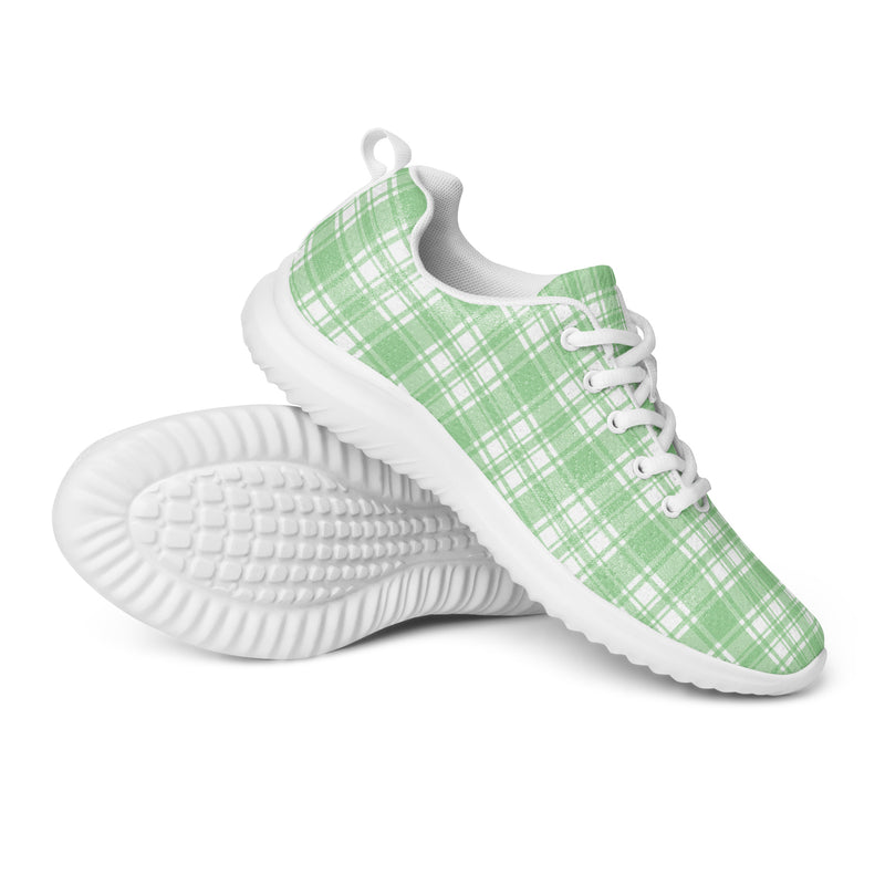 Green Gingham Athletic #270 - Canvas High Top Sneakers | HA!LO