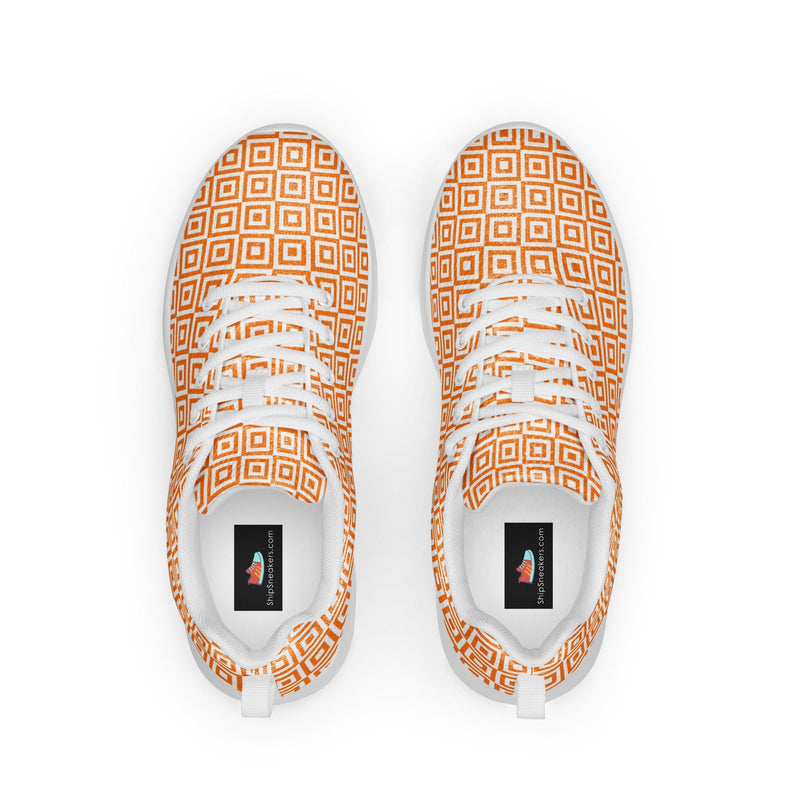 Orange Diamond Athletic #272 - Back View | HA!LO Canvas Sneakers